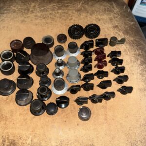 Huge Lot mixed Vintage cb ham Radio Selector Knobs Dials Switch TV Electronics