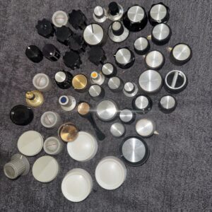 Huge Lot mixed Vintage cb ham Radio Selector Knobs Dials Switch TV Electronics
